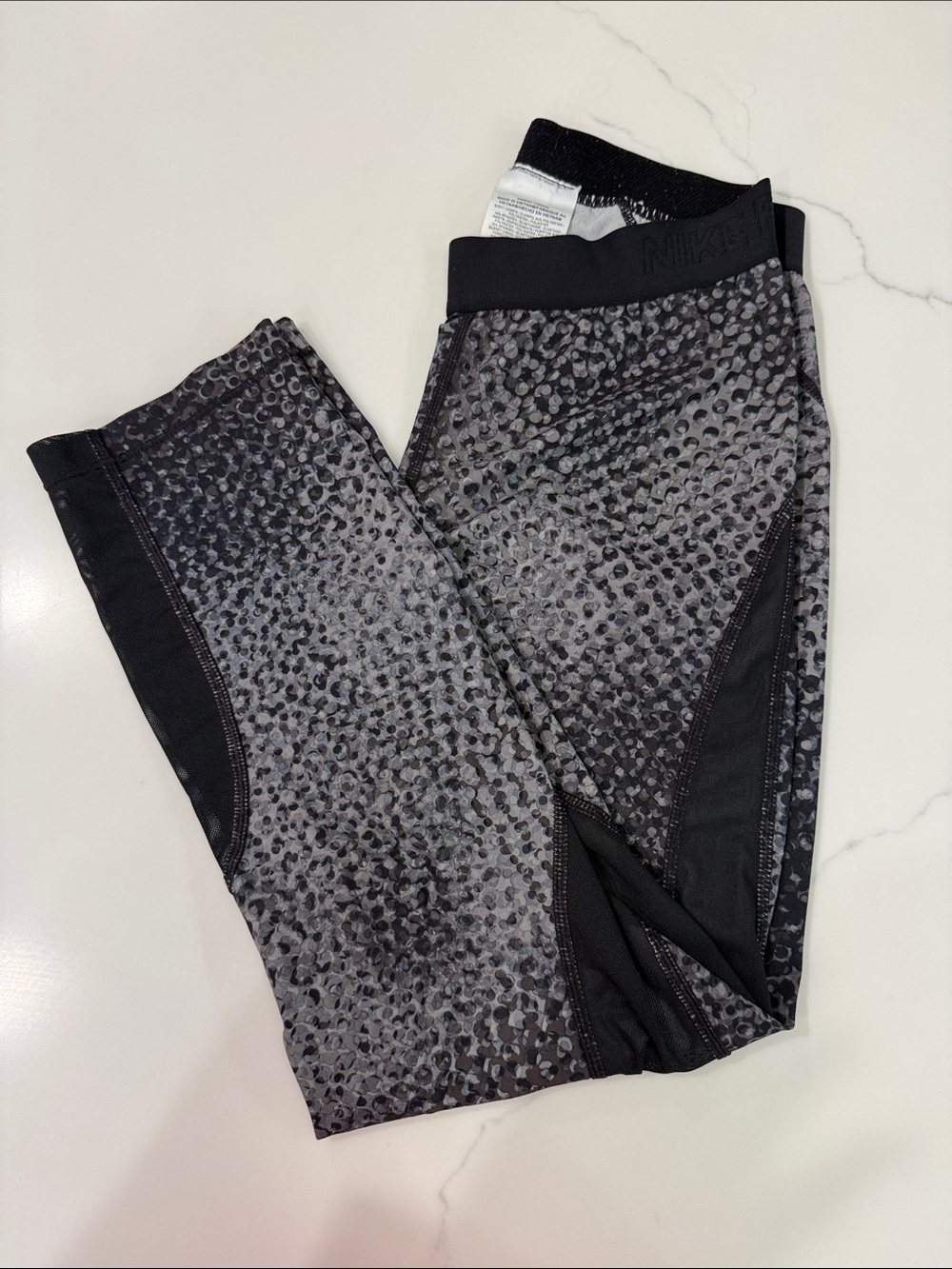Nike Black and Gray Pro Hypercool Workout Leggings